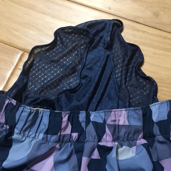 ADIDAS Geometric Running Athletic Workout Shorts XS Navy Blue Purple Grey - Picture 10 of 11